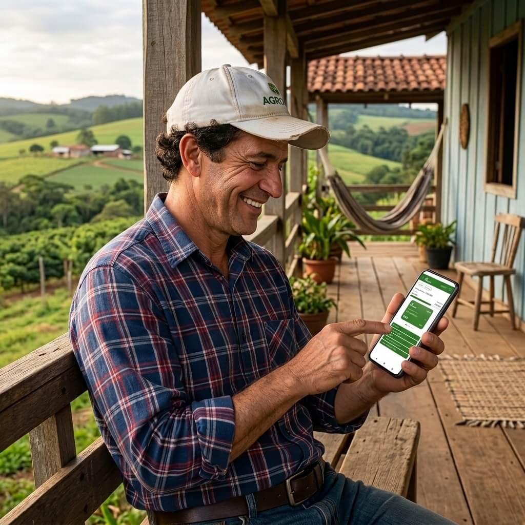 Para o campo
